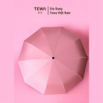 Ô trơn 20 nan chống UV, chống thấm nước (Màu hồng)