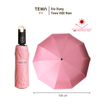 Ô trơn 20 nan chống UV, chống thấm nước (Màu hồng)