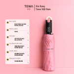 Ô trơn 20 nan chống UV, chống thấm nước (Màu hồng)