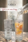 BỘ 2 CỐC THỦY TINH KÈM ỐNG HÚT - 5 Màu, 500ML CRISTA HOME