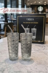 BỘ 2 CỐC THỦY TINH KÈM ỐNG HÚT - 5 Màu, 500ML CRISTA HOME