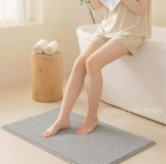 Thảm massage sợi nhung tuyết màu xám nhạt 60 x 40 cm