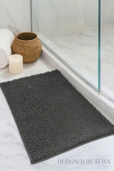 Thảm massage sợi nhung tuyết màu lông chuột 60 x 40 cm