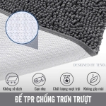 Thảm massage sợi nhung tuyết màu lông chuột 60 x 40 cm